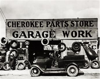 WALKER EVANS (1903-1975) Cherokee Parts Store Garage Work, Atlanta, Georgia * Street scene, Vicksburg, Mississippi.